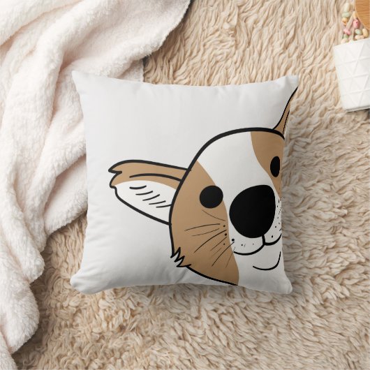 Corgi Face Pet Bed Kussen (Deken)