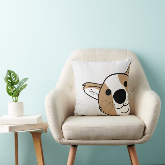 Corgi Face Pet Bed Kussen (Stoel)