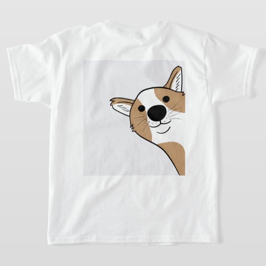 Corgi Face T-shirt (Laag Achter)