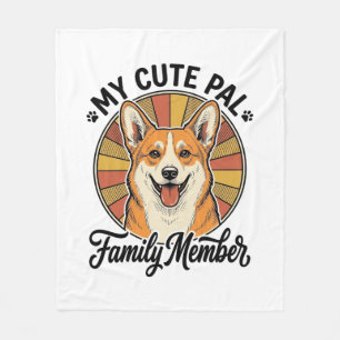 Corgi Familie Shirt Vintage Huisdierliefhebber Des Fleece Deken