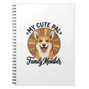 Corgi Familie T-shirt Vintage Huisdierliefhebber D Notitieboek