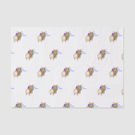 Corgi "festins obtenus ?" Papier de soie de soie (Recto)