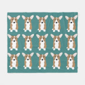 Corgi Fleece Blanket (Voorkant (Horizontaal))