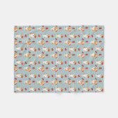 Corgi Fleece Blanket Cute Kerstmis (Voorkant (Horizontaal))