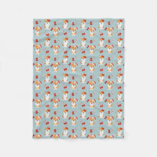 Corgi Fleece Blanket Cute Kerstmis Deken