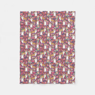 Corgi florals deken - paars