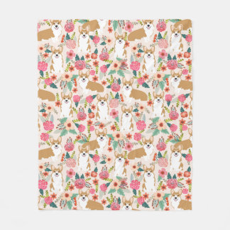 Corgi Florals deken - schattig corgi cadeau