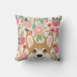 Corgi-florals lassen corgi pillow kussen