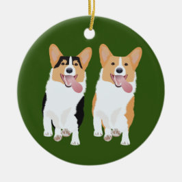 Corgi Friends Keramisch Ornament