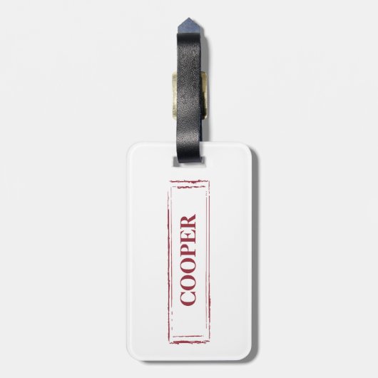 Corgi Funny kersthond met boom Bagagelabel (Achterkant verticaal)