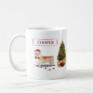 Corgi Funny kersthond met boom Koffiemok