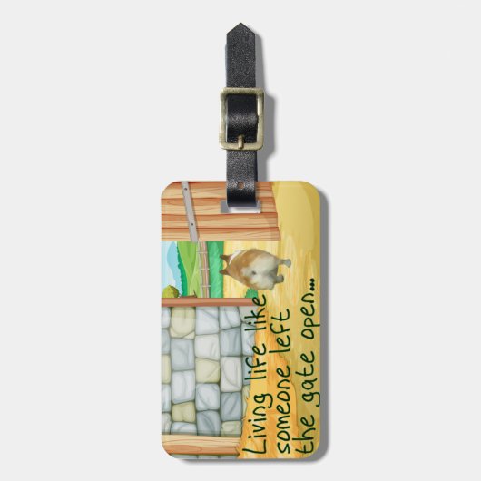 Corgi "Gate Open" Bagagelabel (Voorkant verticaal)