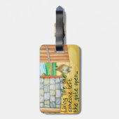 Corgi "Gate Open" Bagagelabel (Achterkant verticaal)