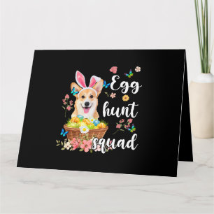 Corgi Gelukkig Pasen Kleurrijke Eierenjacht Team Kaart