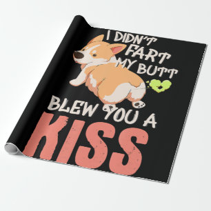 Corgi Gift Ik heb geen scheten laten vallen en j Cadeaupapier