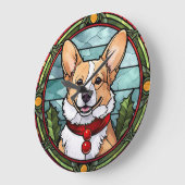 Corgi Glas in lood Kerst Grote Klok (Hoek)