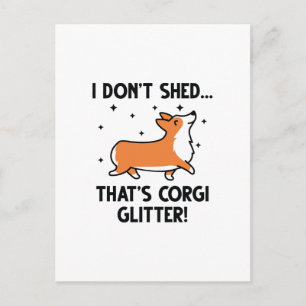 Corgi Glitter Briefkaart