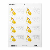 Corgi Good Wings Étiquettes personnalisés (Feuille entière)