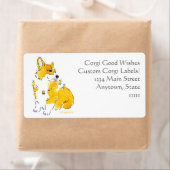 Corgi Good Wishes Aangepaste etiketten (Insitu)