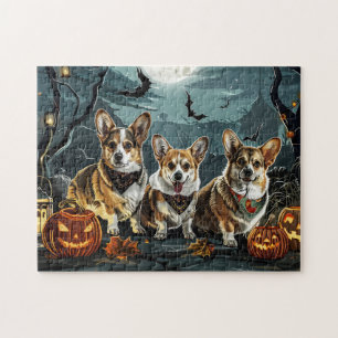 Corgi Halloween Griezelig Legpuzzel