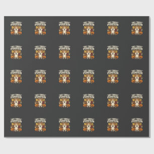 Corgi Halloween Hey There Pompoen Design Cadeaupapier