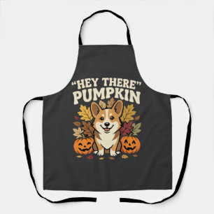 Corgi Halloween Hey There Pompoen Design Schort