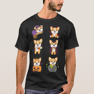 Corgi Halloween-kostuum Honden Halloween T-shirt