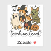 Corgi Halloween kostuum Sticker (Vel)