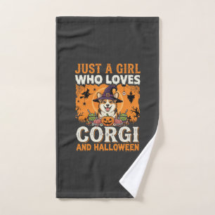 Corgi Halloween Sorcière Fille Horreur Vintage