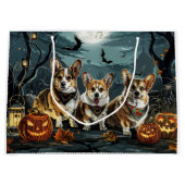 Corgi Halloween Spooky Groot Cadeauzakje (Voorkant)
