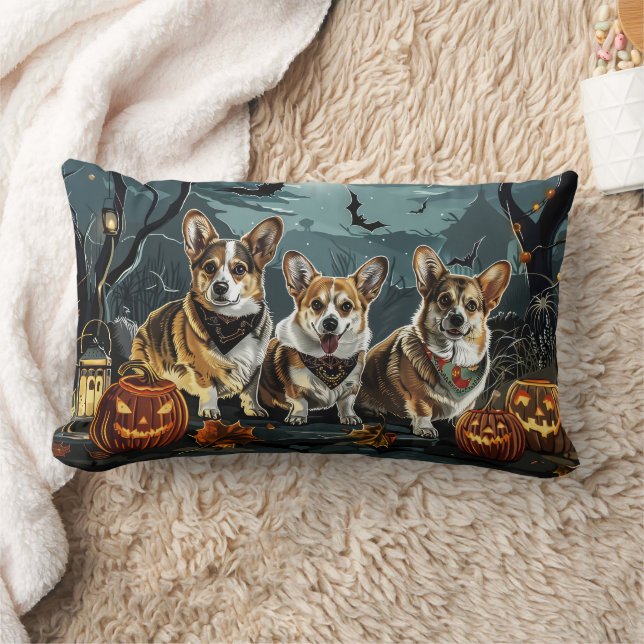 Corgi Halloween Spooky Kussen (Deken)