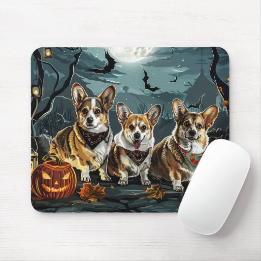 Corgi Halloween Spooky Muismat (Met muis)