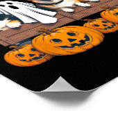 Corgi Halloween Trio Funny Spooky Hondenliefhebber Poster (Hoek)