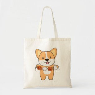 Corgi Happy Halloween Dog Costume Canvas tas