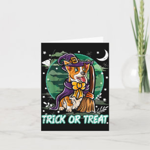 Corgi Happy Halloween Kostuum Heks Kaart