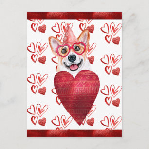 Corgi Hartjes Hond Liefhebber Valentijns Cadeau Feestdagenkaart