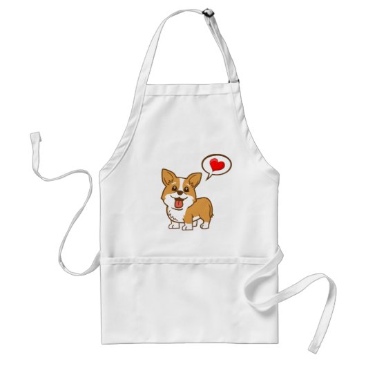 Corgi Heart Apron Standaard Schort (Voorkant)