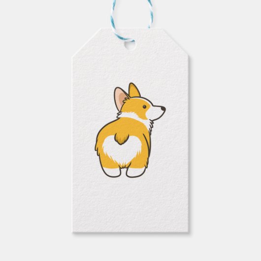 Corgi Heart Butt Cadeaulabel (Voorkant)