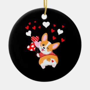 Corgi Heart, raad eens wat Corgi Butt Keramisch Ornament