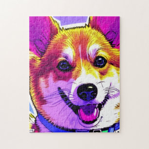 Corgi heldere, vette kleuren legpuzzel
