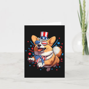 Corgi Hond 4 juli Amerikaanse Vlag Patriottisch Kaart