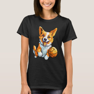 Corgi-hond Basketbal Grappig voor Corgi-liefhebber T-shirt