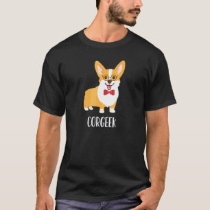Corgi Hond Bril Geek Corgeek T-shirt