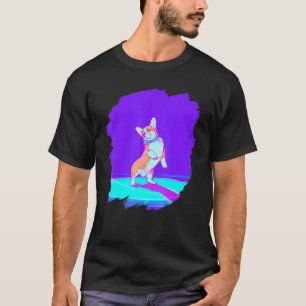 Corgi-hond die retro breakdancing danst danser t-shirt
