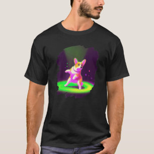 Corgi-hond die retro breakdancing danst Danser T-shirt