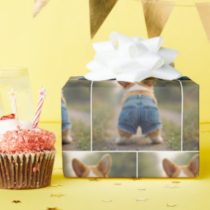 Corgi Hond Dragen Denim Shorts Cadeaupapier