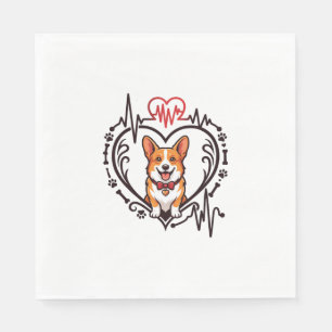Corgi Hond Hart Hartslag Ekg Vlinderdas Pootjes Servet