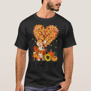 Corgi Hond Het Is Herfst Y'all Pompoen Kruiden Her T-shirt