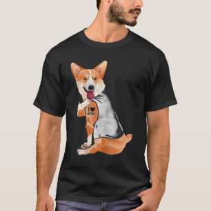 Corgi-hond Ik hou van mama getatoeëerde hond Moede T-shirt