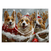 Corgi Hond Kerstfeest Groot Cadeauzakje (Voorkant)
